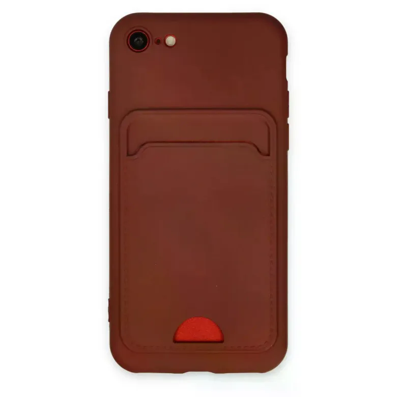 iPhone 7 Kılıf Kelvin Kartvizitli Silikon - Bordo