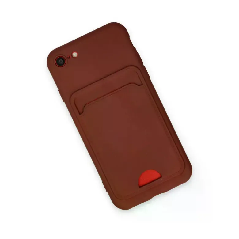 iPhone 7 Kılıf Kelvin Kartvizitli Silikon - Bordo