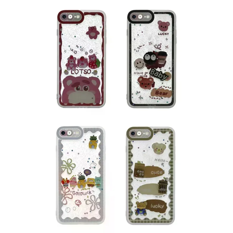 İphone 7 Kılıf Sweet Desenli Silikon Kapak - Pembe