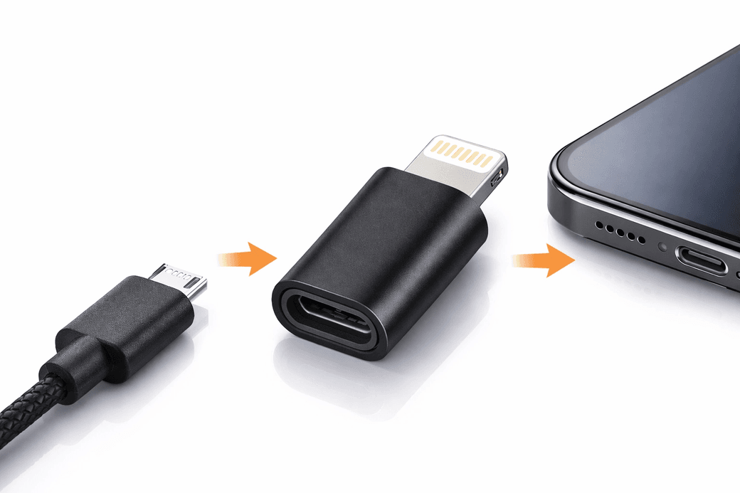 İphone Se (2nd Gen) Uyumlu Android Micro Usb Şarj Kablosunu İphone Lightning E Çevirici