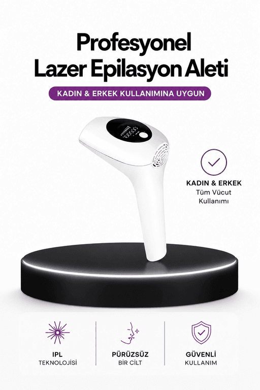 IPL Teknolojili Erkek Ve Kadın Kullanımına Uygun Lazer Epilasyon Cihaz