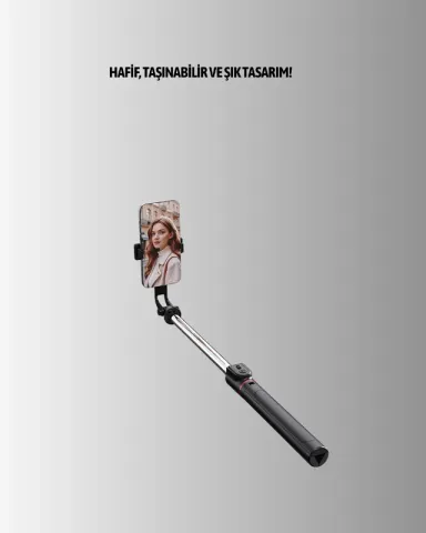 Işıklı Uzaktan Kumandalı Selfie Çubuğu 130 Cm Teleskopik