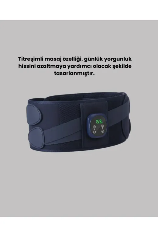 Isıtmalı Masaj Kemeri Dijital Ekranlı Bel Çevresi 100 cm Altı Uyumlu