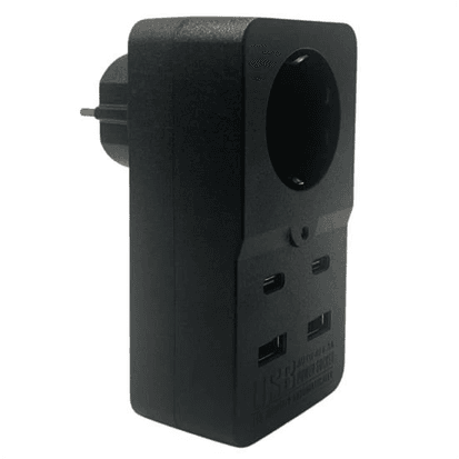 Isıya Dayanıklı Termal Akım Korumalı 1 Priz Girişli 2 USB Girişli 2 TYPE-C Girişli Pirz