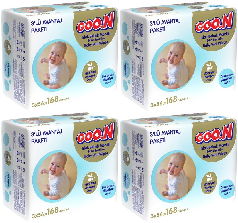 Islak Havlu Mendil 56 Yaprak Sensitive Hassas Cilt 12 Li Set 672 Yaprak