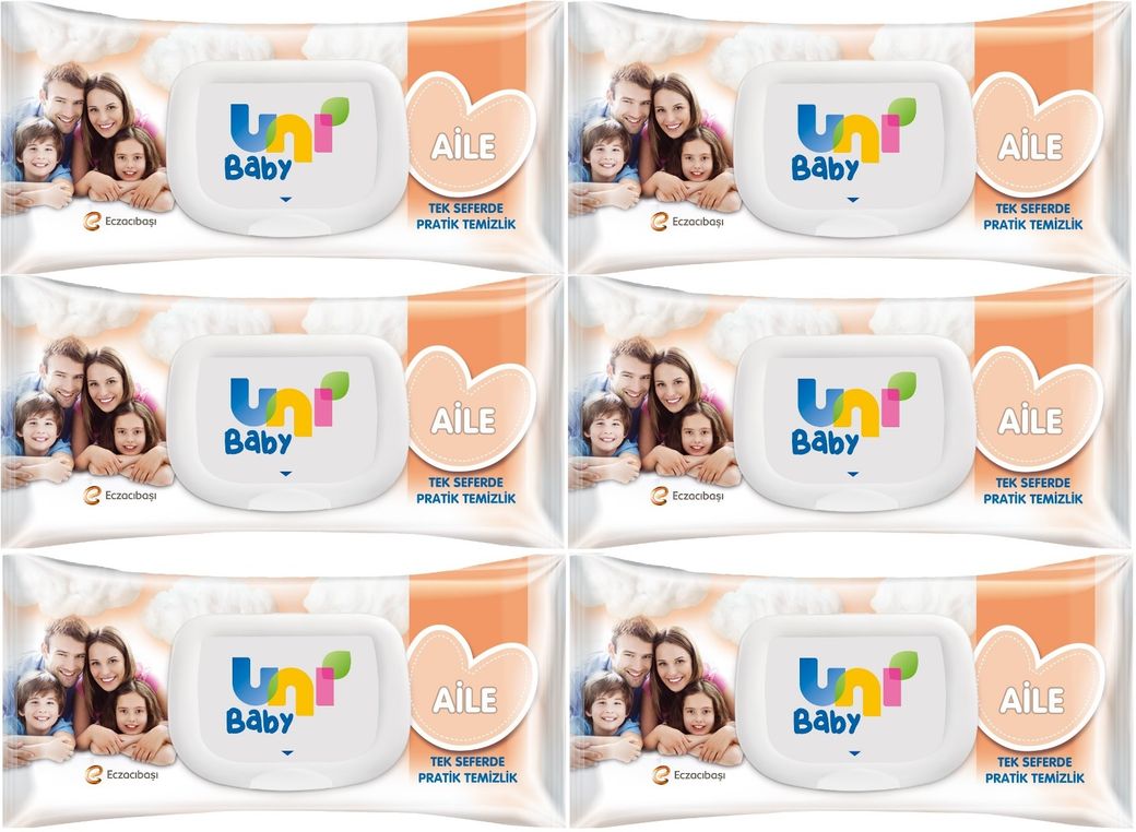 Islak Havlu Mendil 90 Yaprak Aile (6 Lı Set) 540 Yaprak Plastik Kapaklı