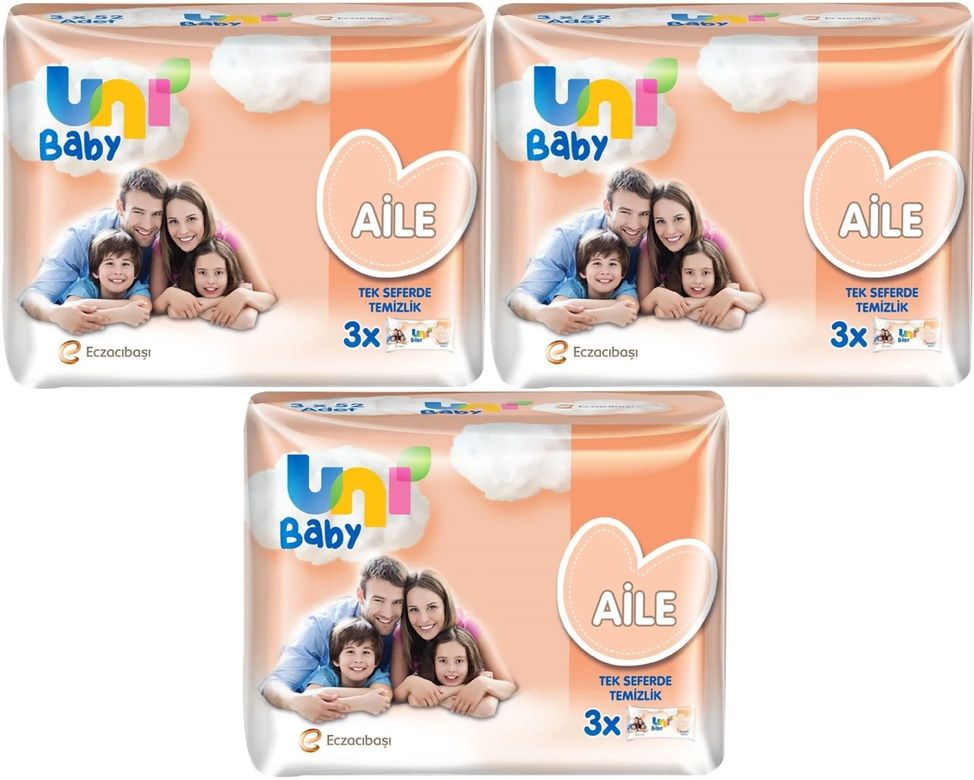 Islak Havlu Mendil Aile 52 Yaprak (9 Lu Set) 468 Yaprak (3PK*3)