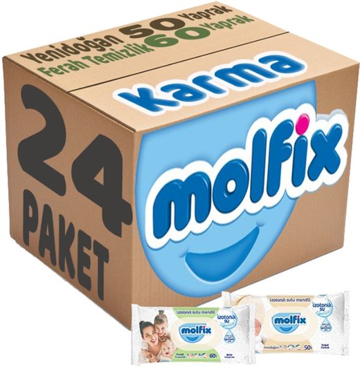 Islak Havlu Mendil İzotonik Karma 24 Lü Set (Yeni Doğan-Ferah Temizlik)