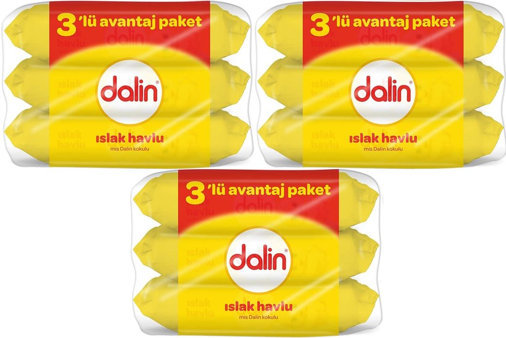 Islak Havlu Mendil Klasik 56 Yaprak 9 Lu Set