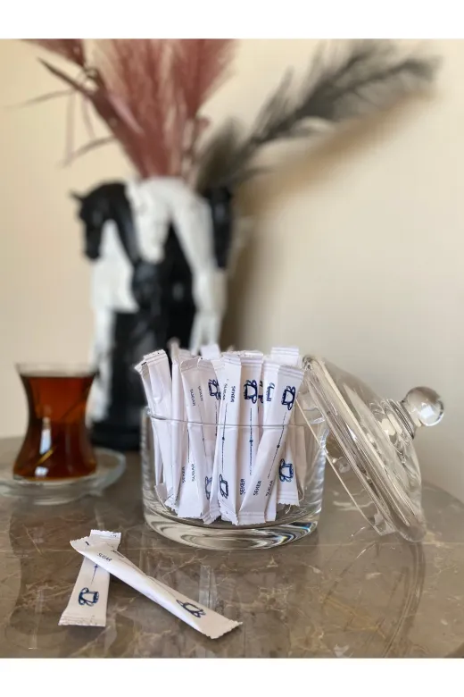 Islakmendilcim TYBCO9CG0RV5O5OR49 Alazpack Stick Şeker Beyaz Baskılı 3Gr 100 Adet