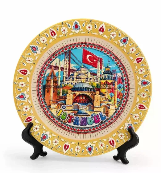 İstanbul Temalı Porselen Dekoratif Tabak 15 Cm Alk5839