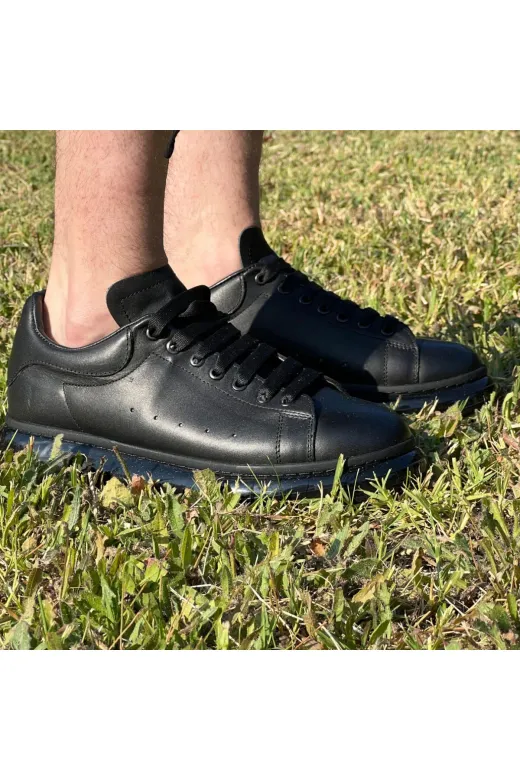 istanbultwingold AA05002 Kişiselleştirilebilir Kalın Ortopedik Tabanlı Mcquen Sneaker Spor Ayakkabı - Siyah