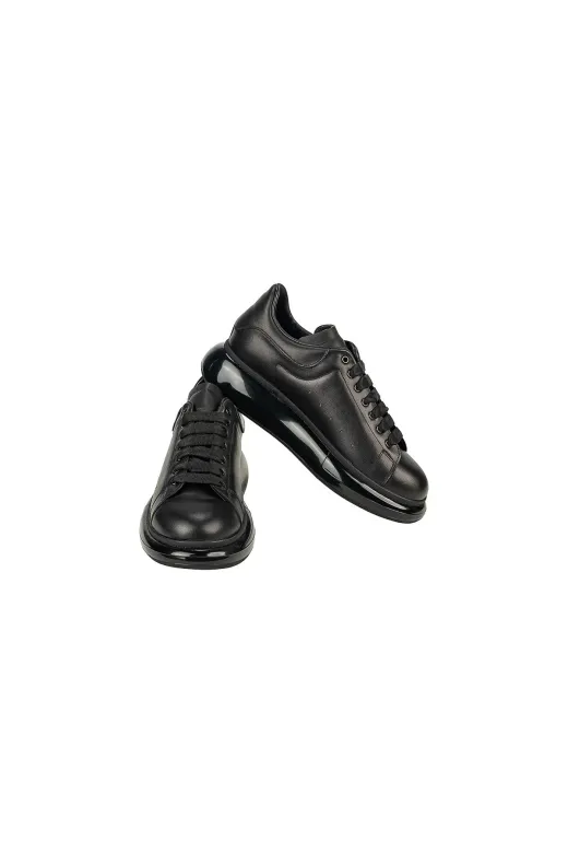 istanbultwingold AA05002 Kişiselleştirilebilir Kalın Ortopedik Tabanlı Mcquen Sneaker Spor Ayakkabı - Siyah