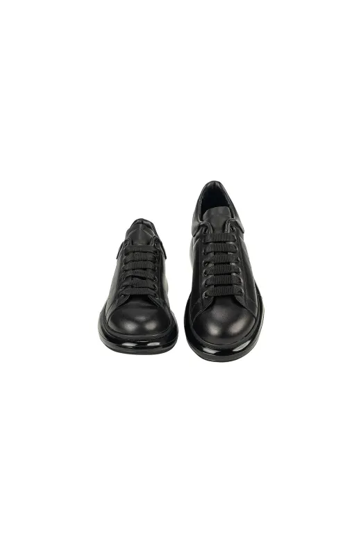 istanbultwingold AA05002 Kişiselleştirilebilir Kalın Ortopedik Tabanlı Mcquen Sneaker Spor Ayakkabı - Siyah