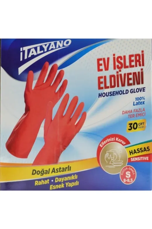 İtalyano Italyano Bulaşık Eldiveni 1 Adet S (8,5) Beden Itl-101