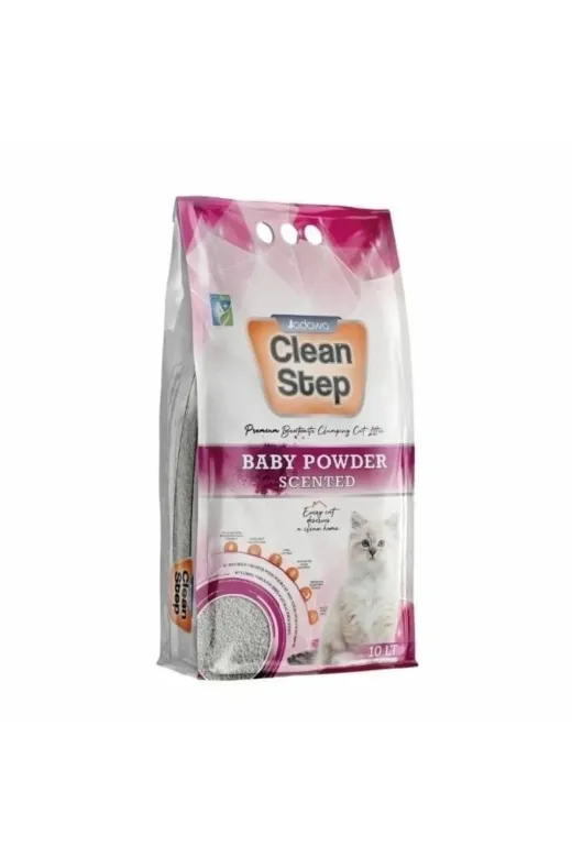 jadawa P31051S3599 Clean Step Topaklanan Bebek Pudralı Doğal Kedi Kumu 1 Adet 10 Lt