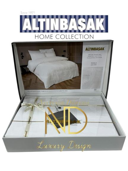 Jakarlı Saten Çift Kişilik Nev Takımı Perle Arcane