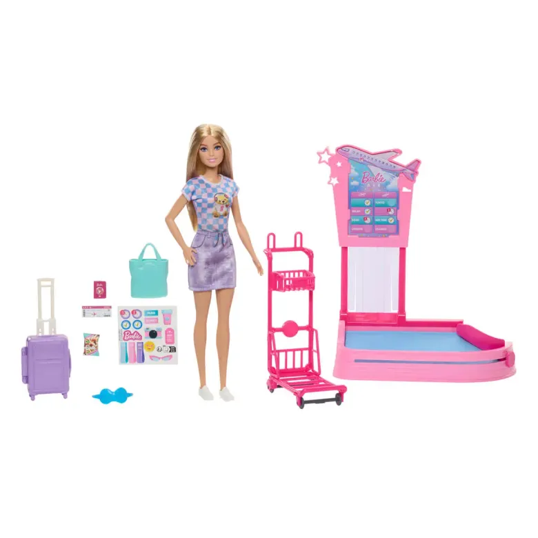 JMJ49 Barbie Malibu ve Bagaj Teslim Oyun Seti
