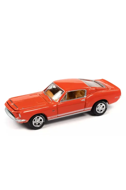 Johnny Lightning shellby-02 1968 Shelby Gt500 Calypso Coral Diecast Model Araba