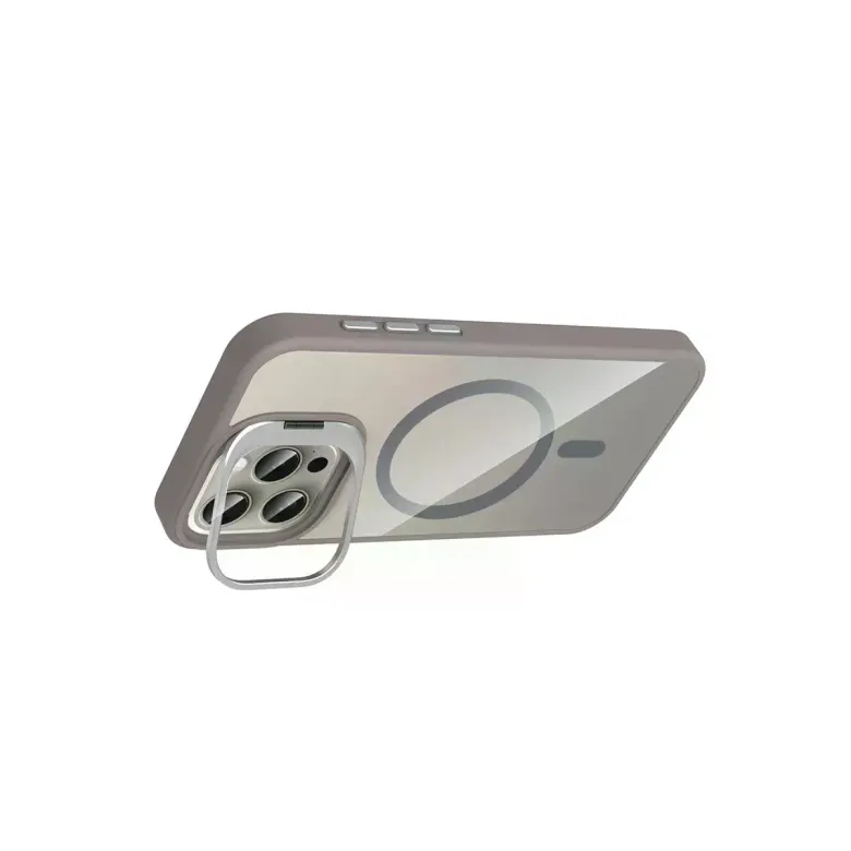 Joko Apple İphone 15 Pro Max Rem Lensli Magsafe Standlı Kapak - Titan Gri