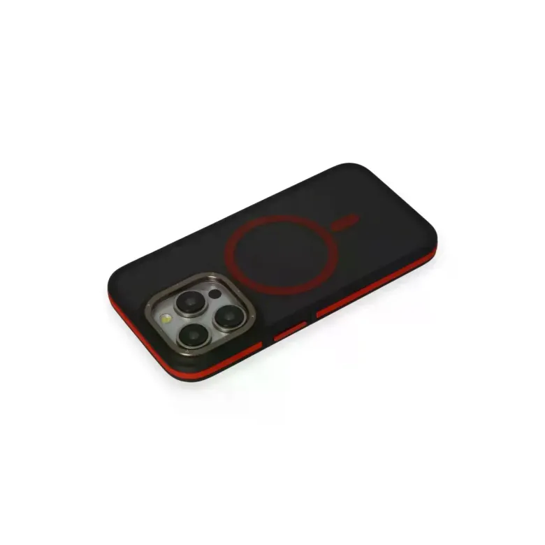 Joko Apple İphone 15 Pro Max Rocky Magsafe Kapak - Siyah-kırmızı