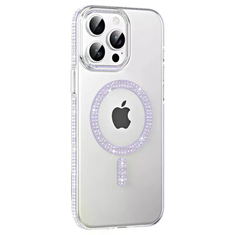 Joko Apple İphone 15 Pro Move Taşlı Magsafe Kapak - Lila