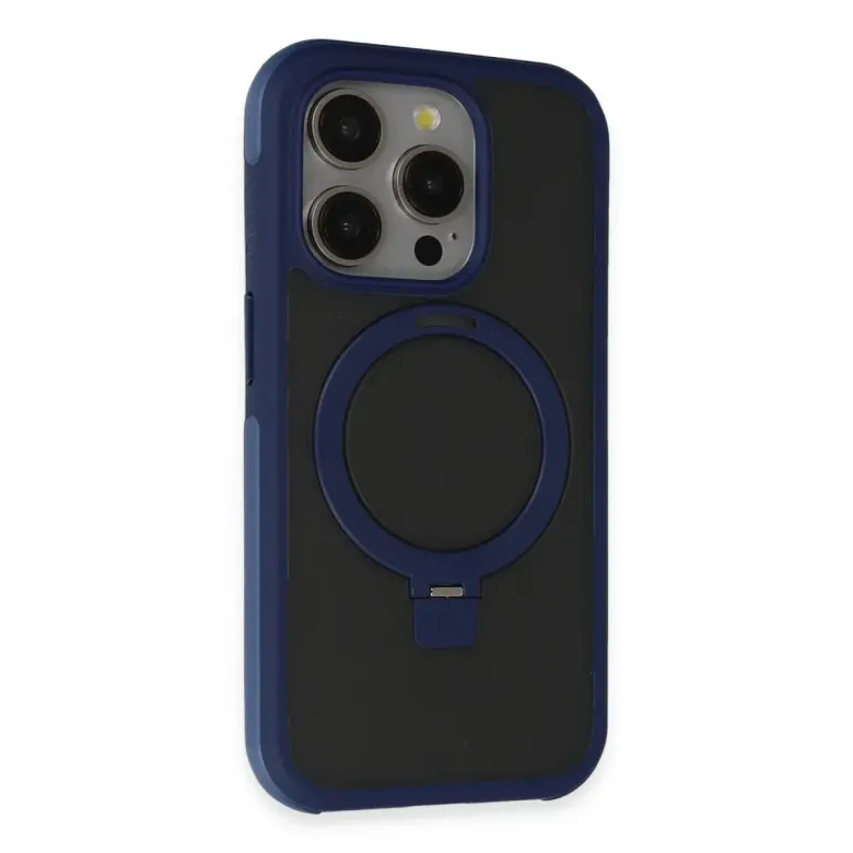 Joko Apple İphone 15 Pro Zorda Airbag Magsafe Standlı Kapak - Lacivert