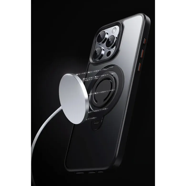 Joko Apple İphone 16 Plus Avatar 360 Dönen Magsafe Kapak - Siyah