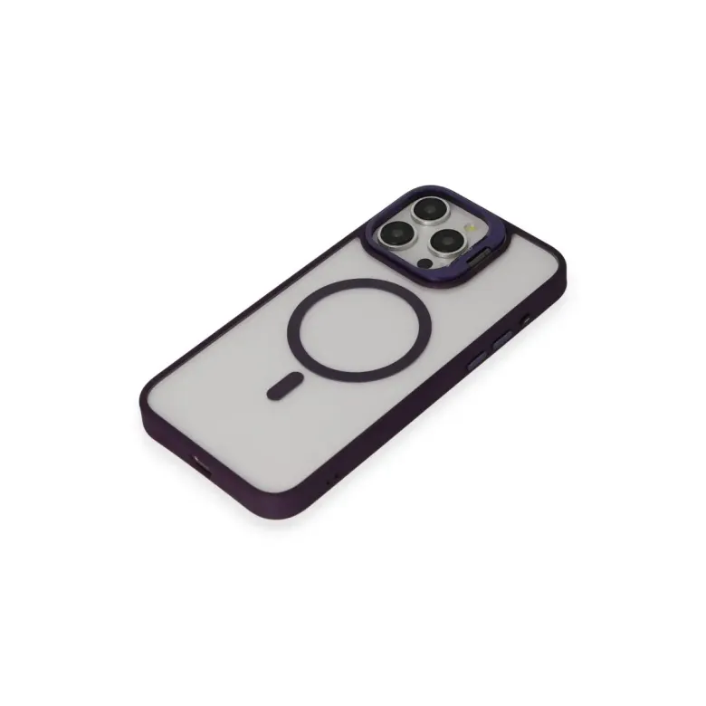 Joko iPhone 14 Pro Kılıf Roblox Lens Magsafe Standlı Kapak - Derin Mor