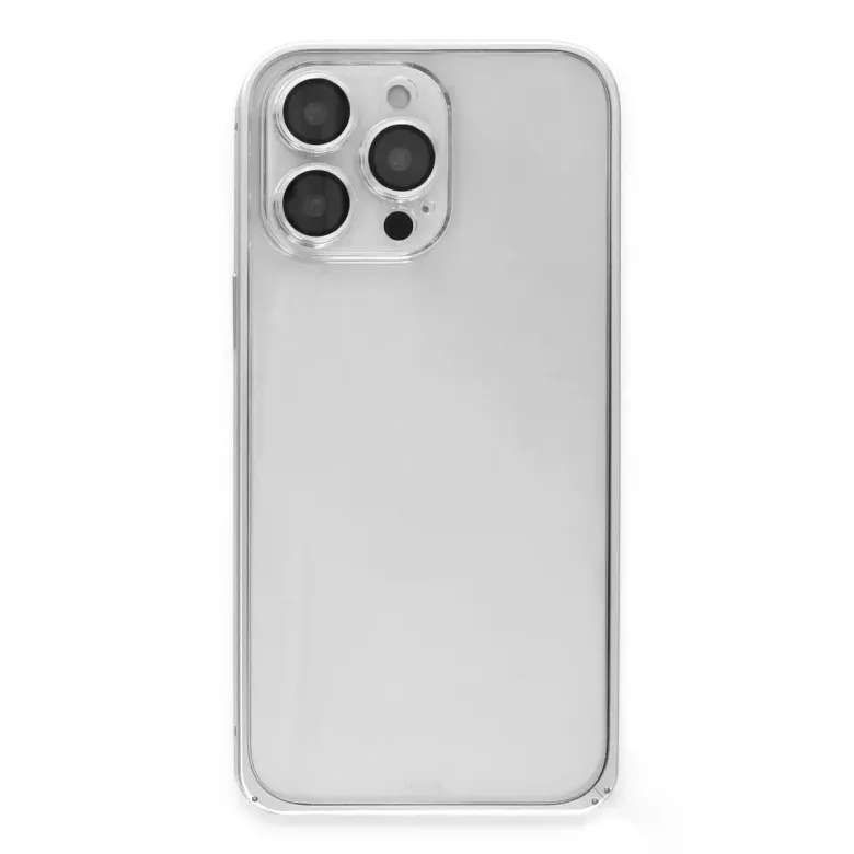 Joko iPhone 15 Pro Max Metal Bumper Mat Kapak - Gümüş