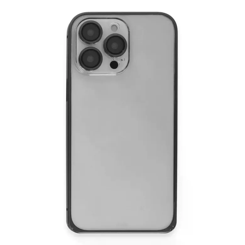 Joko iPhone 15 Pro Metal Bumper Mat Kapak - Siyah
