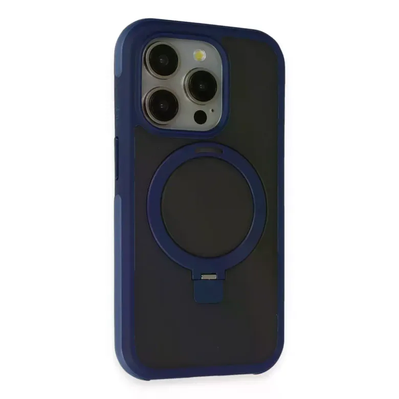 Joko iPhone 15 Pro Zorda Airbag Magsafe Standlı Kapak - Lacivert