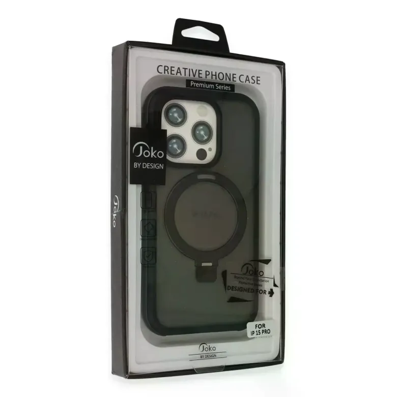 Joko iPhone 15 Pro Zorda Airbag Magsafe Standlı Kapak - Lacivert