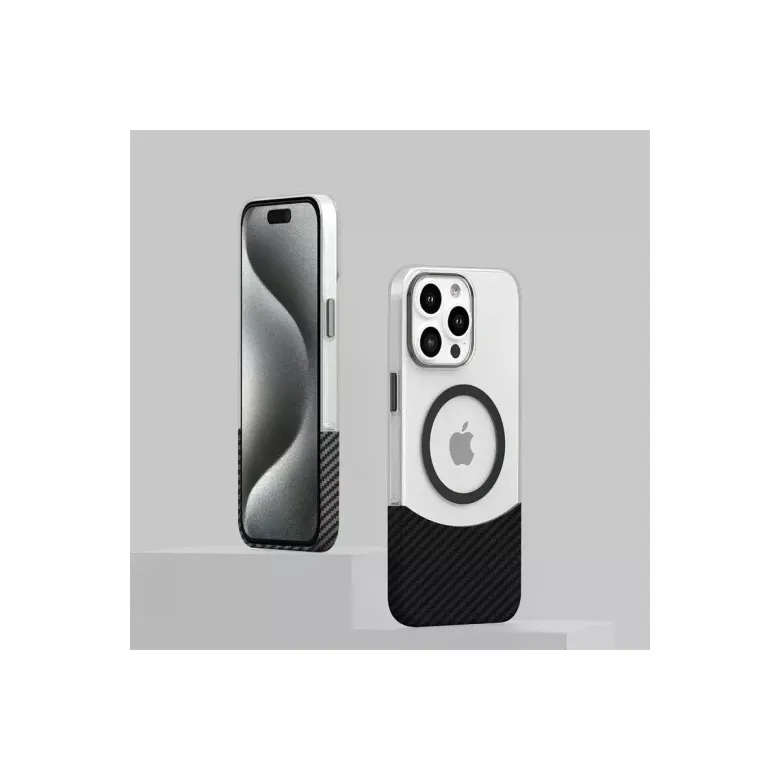 Joko iPhone 16 Carbon Puzzle Magsafe Kapak - Siyah-2