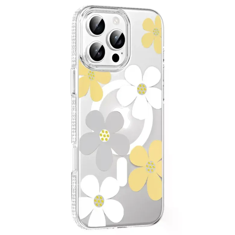 Joko iPhone 16 Pro Max Floral Magsafe Kapak - Sarı