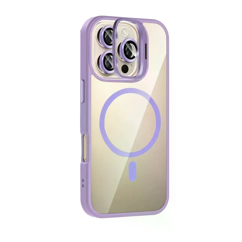 Joko iPhone 16 Pro Max Remim Lensli Magsafe Standlı Kapak - Lila