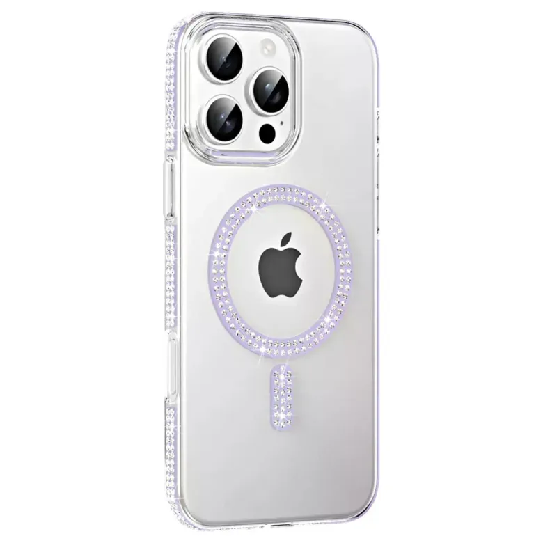 Joko iPhone 16 Pro Move Taşlı Magsafe Kapak - Lila