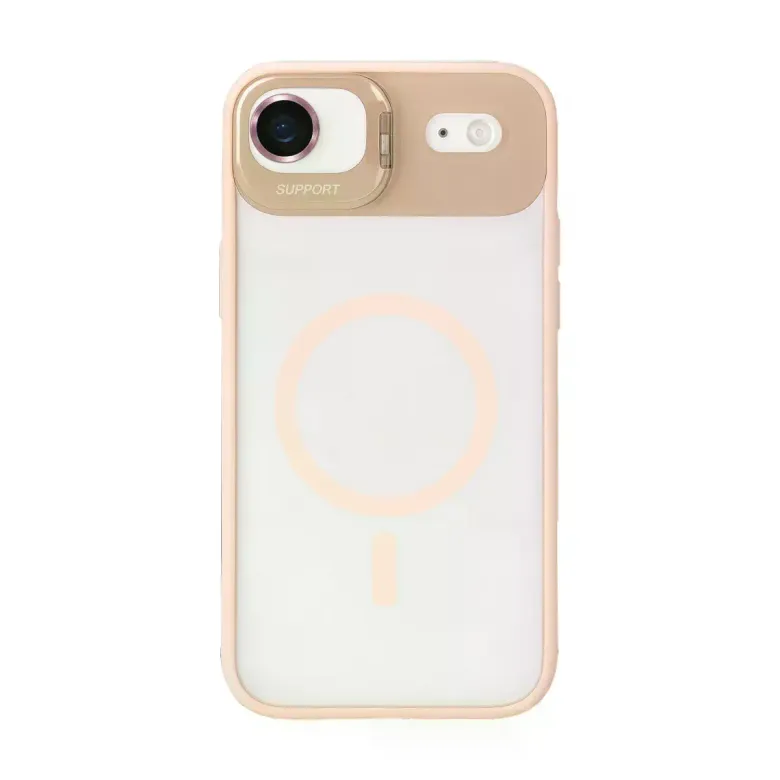 Joko iPhone 17 Air Remim Lensli Magsafe Standlı Kapak - Pembe