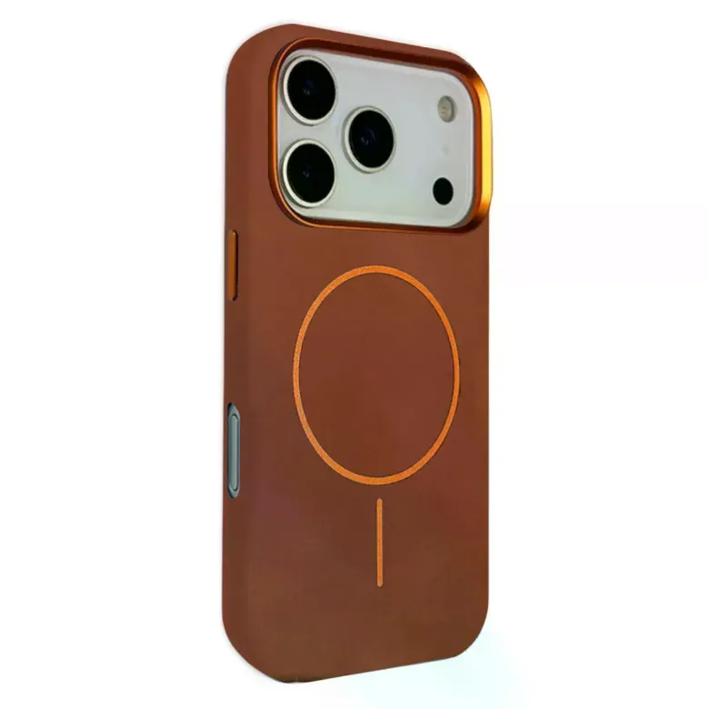 Joko iPhone 17 Pro Max Luno Deri Magsafe Kapak - Kahverengi