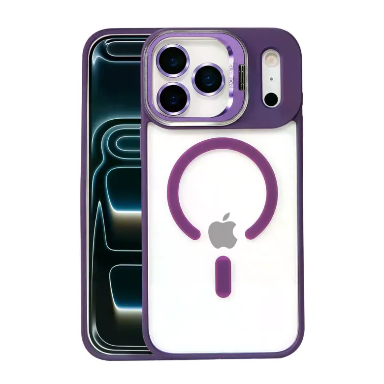 Joko iPhone 17 Pro Remim Lensli Magsafe Standlı Kapak - Derin Mor