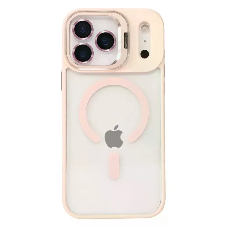 Joko iPhone 17 Pro Remim Lensli Magsafe Standlı Kapak - Pembe