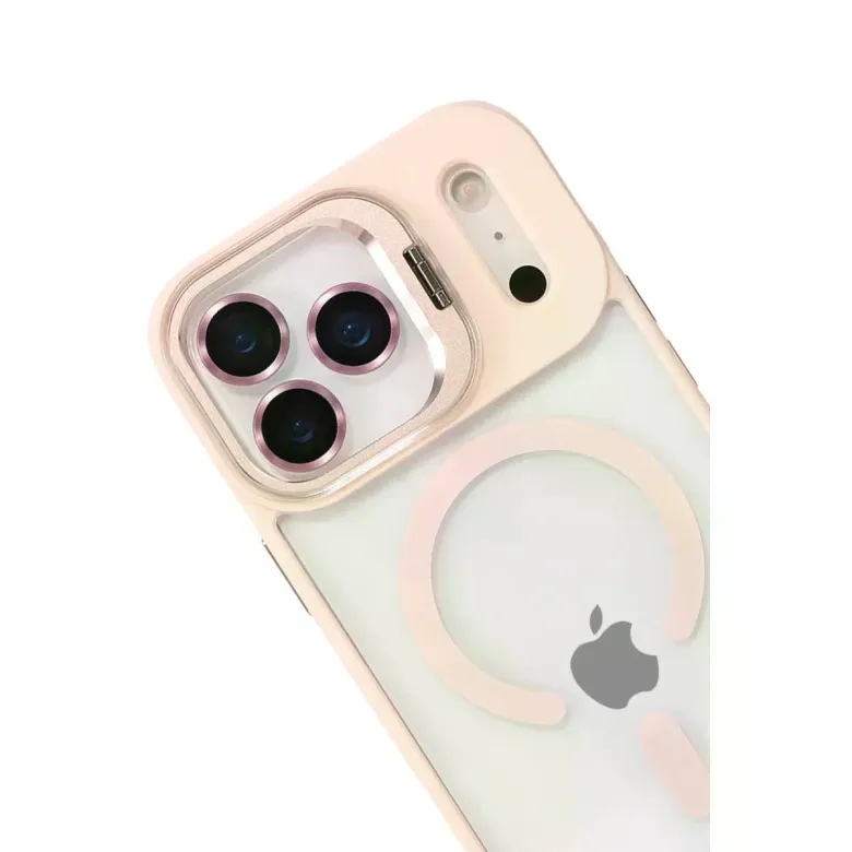 Joko iPhone 17 Pro Remim Lensli Magsafe Standlı Kapak - Pembe