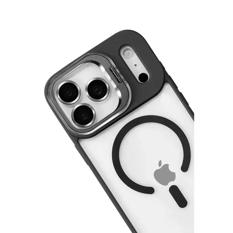 Joko iPhone 17 Pro Remim Lensli Magsafe Standlı Kapak - Siyah