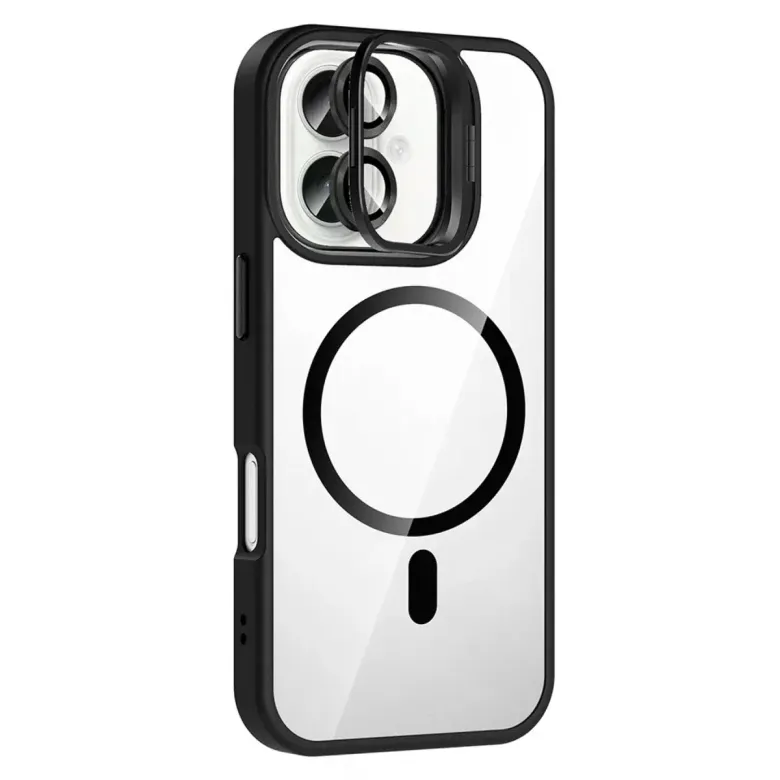 Joko iPhone 17 Remim Lensli Magsafe Standlı Kapak - Siyah