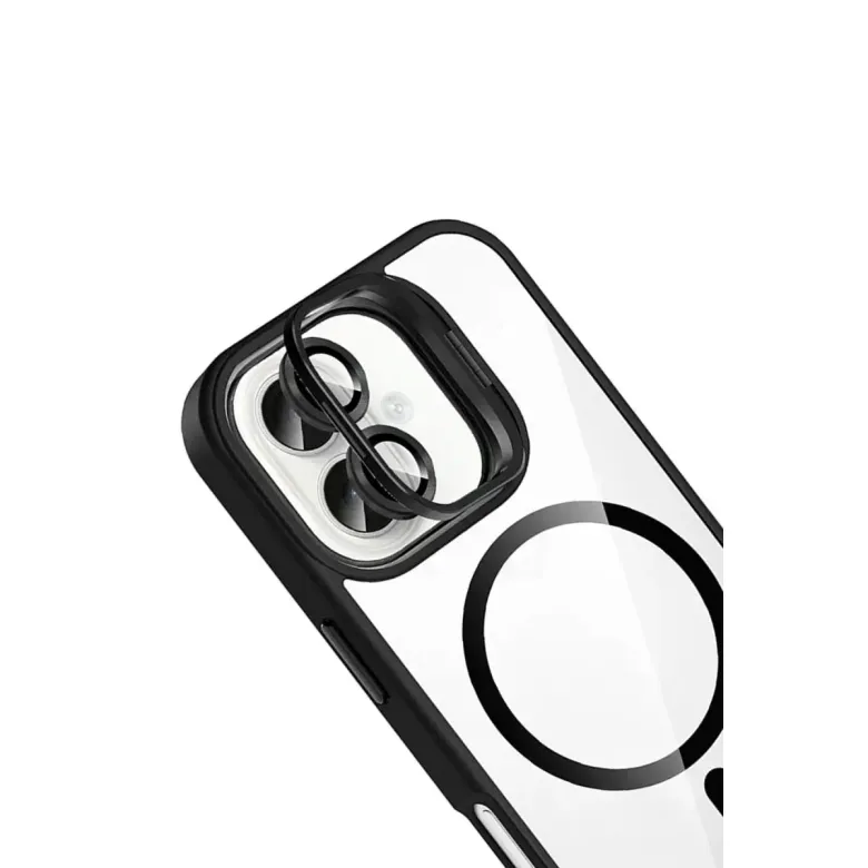 Joko iPhone 17 Remim Lensli Magsafe Standlı Kapak - Siyah