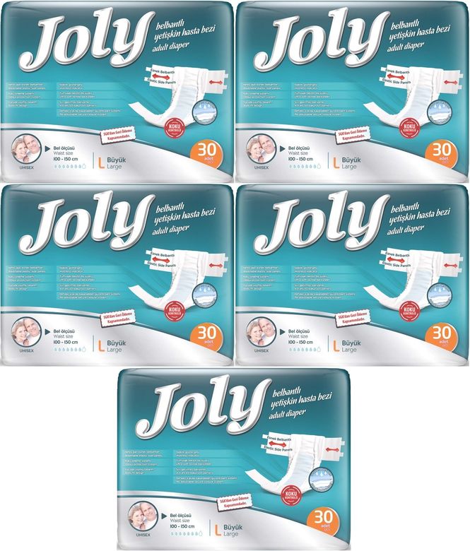 Joly Yetişkin Bezi Bel Bantlı L - Büyük - Large 150 Adet