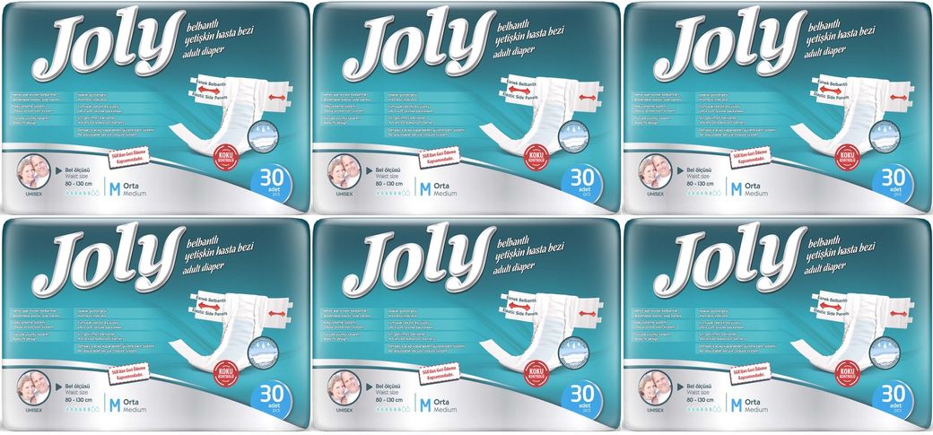 Joly Yetişkin Bezi Bel Bantlı M - Orta - Medium 180 Adet