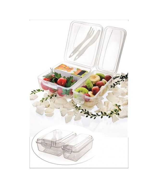 just cheap store 115157912 Takeaway Ergonomik Asorti Çatal Bıçaklı Pratik Yoğurt Saklama Kabı 4741 Beyaz