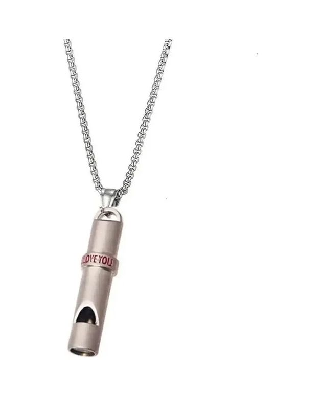 just cheap store 118216053 Deprem Düdüğü Çelik Kolye Açık Lacivert