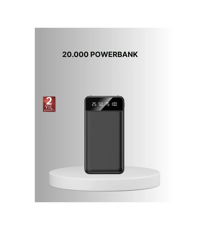 just cheap store 25DYMUCZ20000POWERBANK-6 Taşınabilir 20.000 Mah Hızlı Şarj Powerbank 4 Çıkışlı Antrasit Melanj
